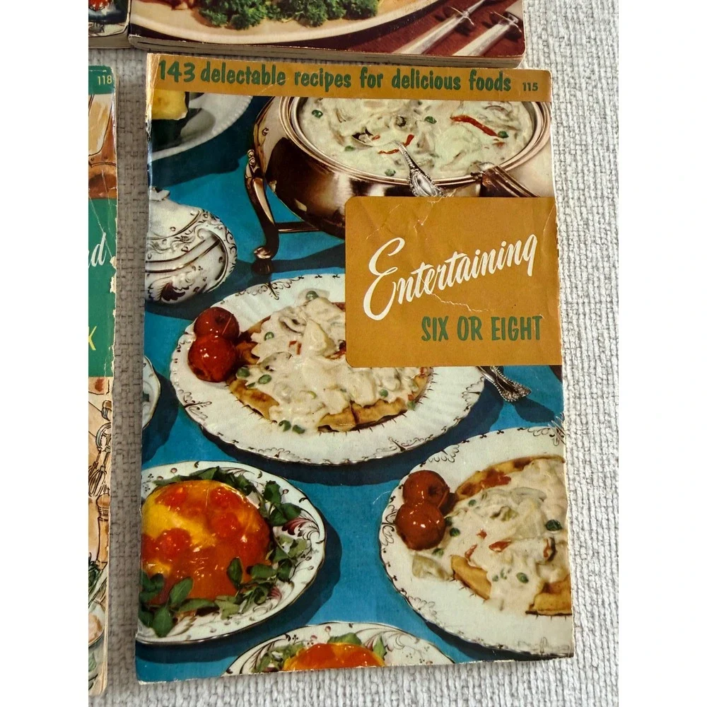Vintage Set of 7 Culinary Arts Institute Cookbooks 1956-Melanie DeProft Director